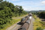 NS 9789 on A track coming into Enola yard, passing 15T on B track